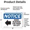 Signmission Door Blocked Use Door On Left Sign With Symbol, 7 in W x Rectangle, Vinyl Decal OS-2PACK-NS-D-57-L-11473 - alternate 2